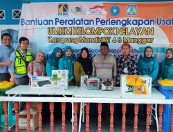 Wujudkan IGA, PAMA Bantu Peralatan UMKM Kelompok Nelayan Manggar