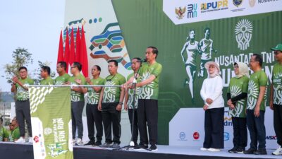 Dibuka Presiden Jokowi, Nusantara TNI Fun Run di IKN Dibanjiri Ribuan Peserta
