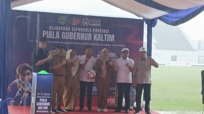 Dispora Kaltim Gelar Turnamen Sepak Bola Piala Gubernur untuk Mencetak Bintang Muda U-13 dan U-15