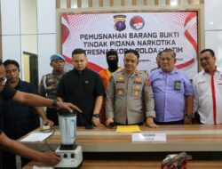 Transparan dan Terbuka, Polda Kaltim Musnahkan Sabu di Hadapan Publik